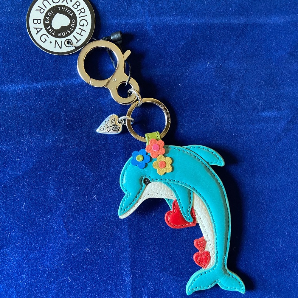 Brighton Dolly Dolphin Handbag Fob NWT Rare